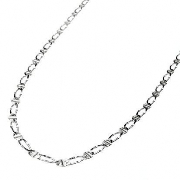 Stříbrný řetízek 4mm  Rhodium