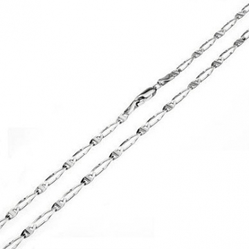 Stříbrný řetízek 4mm  Rhodium