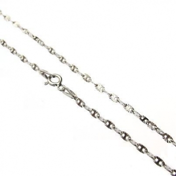 Stříbrný řetízek 2,5mm rhodiovaný 