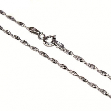 Stříbrný řetízek kroucený 1,70mm Rhodium 50cm