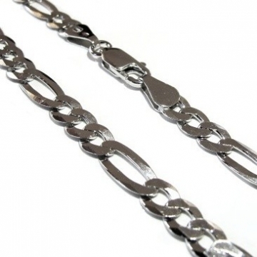Stříbrný náhrdelník FIGARO 5,5mm Rhodium 50cm 12,72g