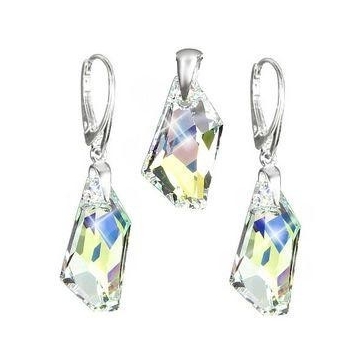 Stříbrná souprava ART Pendant Visací Swarovski 18mm Crystal AB