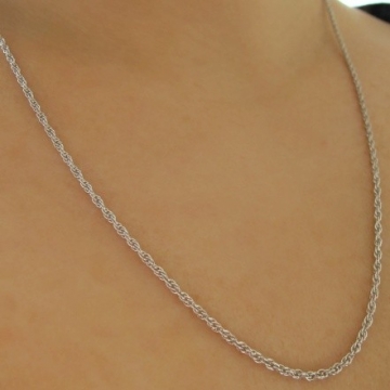 Dámský stříbrný řetízek kroucený 2mm Rhodium 50cm