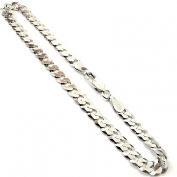 Stříbrný náramek PANZER 5mm Rhodium 3,80g 18cm