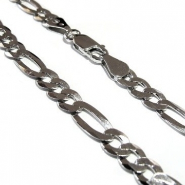 Masivní stříbrný náramek FIGARO 7mm 22cm Rhodium 7,00g