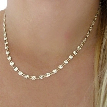 Luxusní zlatý náhrdelník široký 4mm 3,40g 42cm