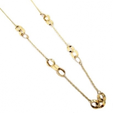 Zlatý dámský náhrdelník se spojovanými oválky 2,35g 42cm