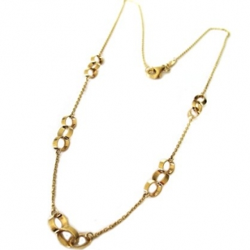 Zlatý dámský náhrdelník se spojovanými oválky 2,40g 45cm