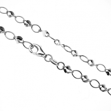 Rhodiovaný dámský stříbrný náhrdelník 