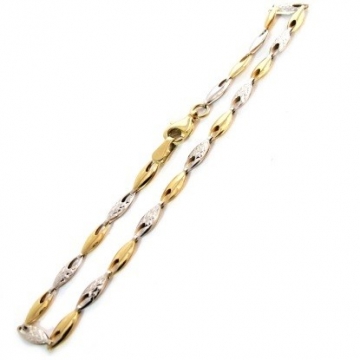 Luxusní zlatý náramek z kombinovaného zlata 3mm 1,80g 19cm