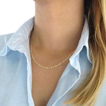 Zlatý řetízek zdobený rytinou 2,8mm 1,85g 45cm