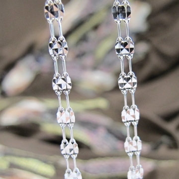 Luxusní zlatý náhrdelník z bílého zlata široký 4mm 3,20g 42cm