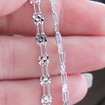 Luxusní zlatý náhrdelník z bílého zlata široký 4mm 3,20g 42cm