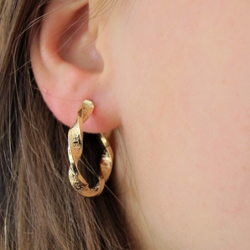 Luxusní zlaté náušnice...