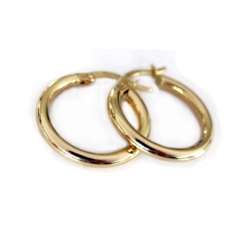 Zlaté náušnice kruhy lesklé...