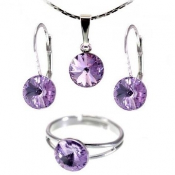 Souprava RIVOLI SWAROVSKI Violet Rhodium