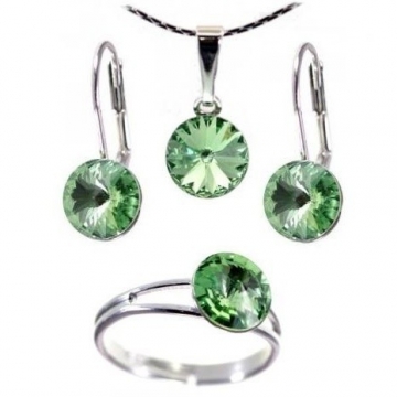 Souprava Swarovski RIVOLI Peridot Rhodium