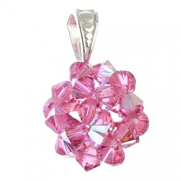 Přívěsek Luxusní KULIČKA Swarovski Rose AB