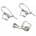 Stříbrná souprava Swarovski Crystal KOSTIČKY 